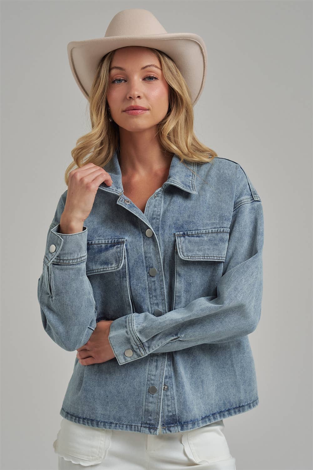 The Billie Blue Denim Shacket