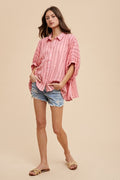 Candy Stripe Button-Up