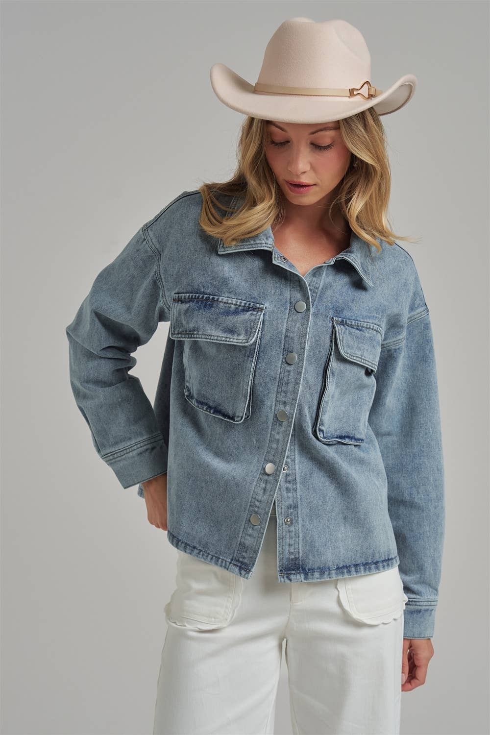 The Billie Blue Denim Shacket