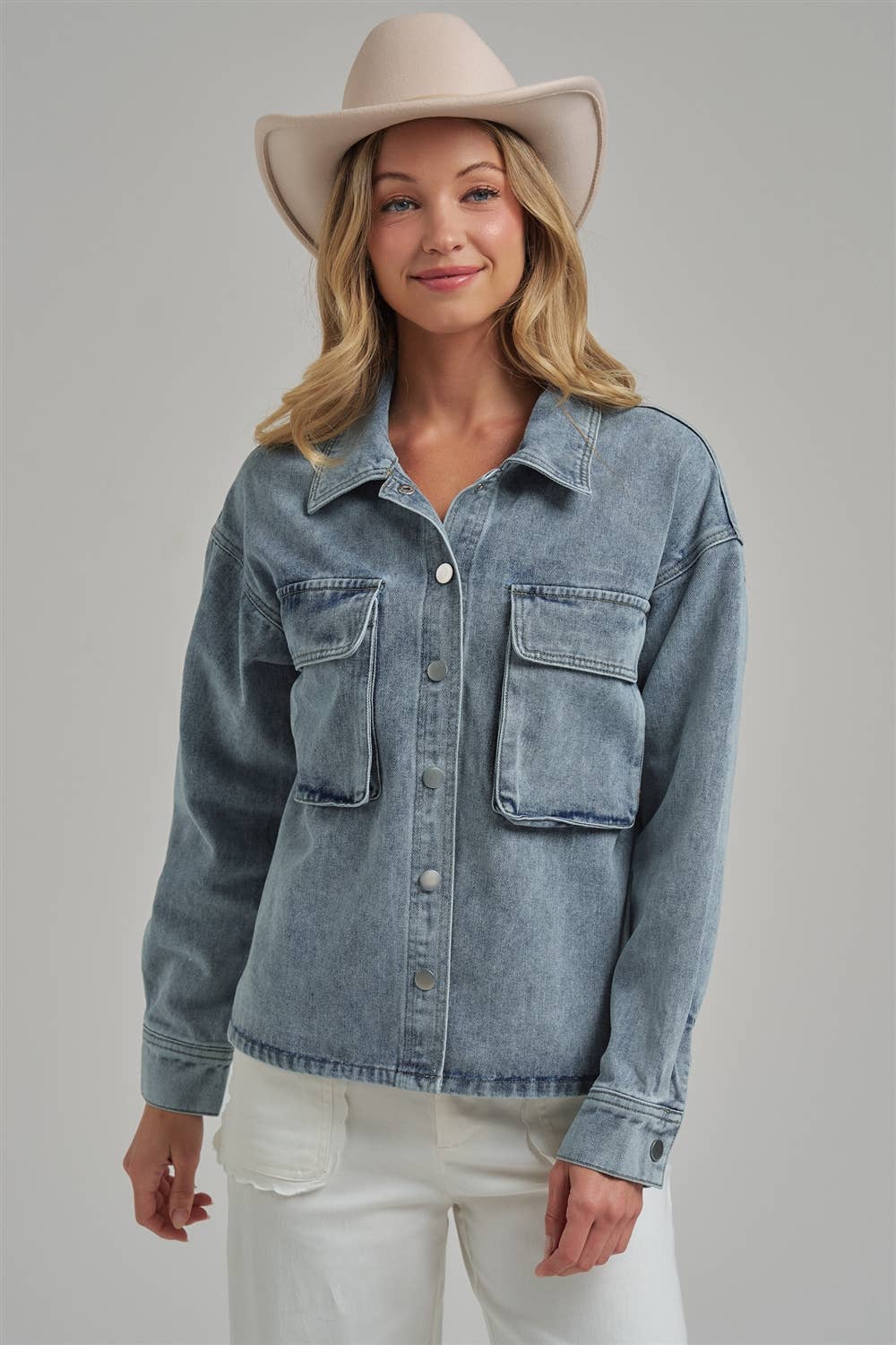 The Billie Blue Denim Shacket