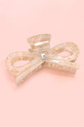 Rhinestone Bow Claw Clip