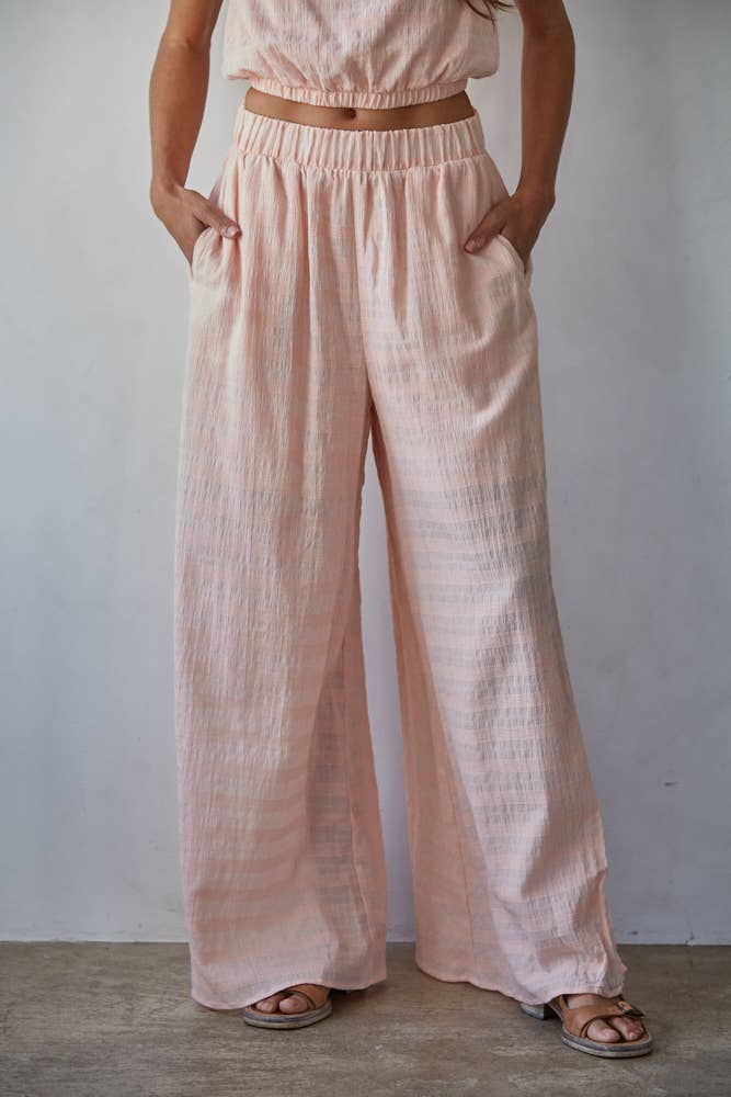 Blush & Breezy Wide Leg Pants