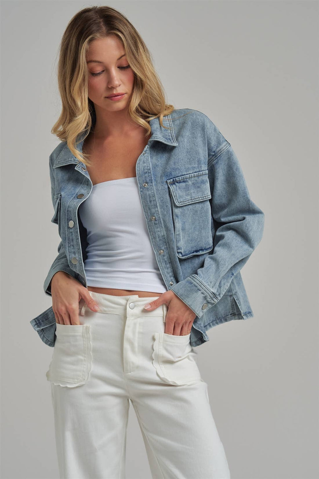 The Billie Blue Denim Shacket