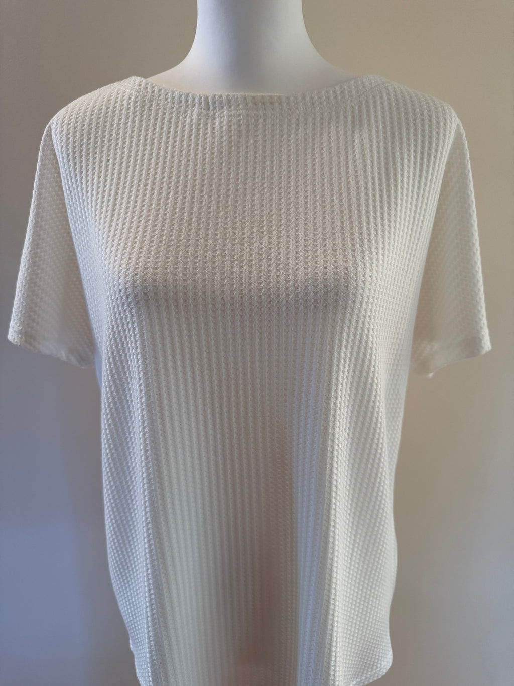 Cloud Waffle Boat Neck Top