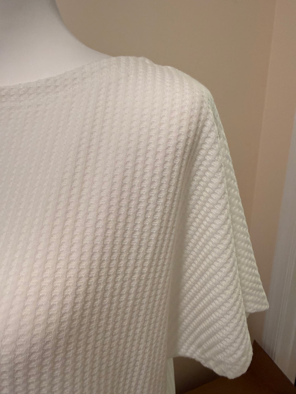 Cloud Waffle Boat Neck Top