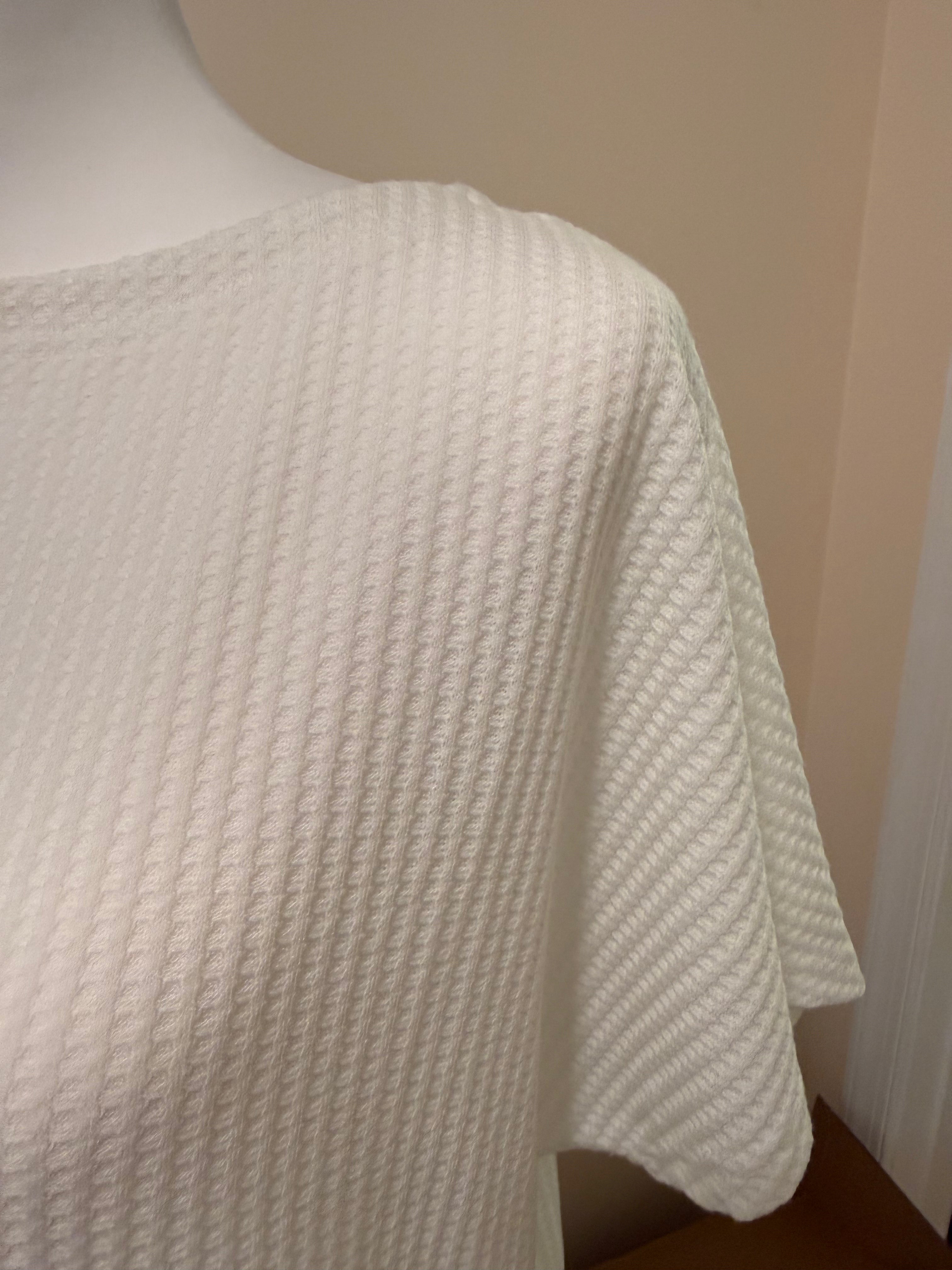 Cloud Waffle Boat Neck Top