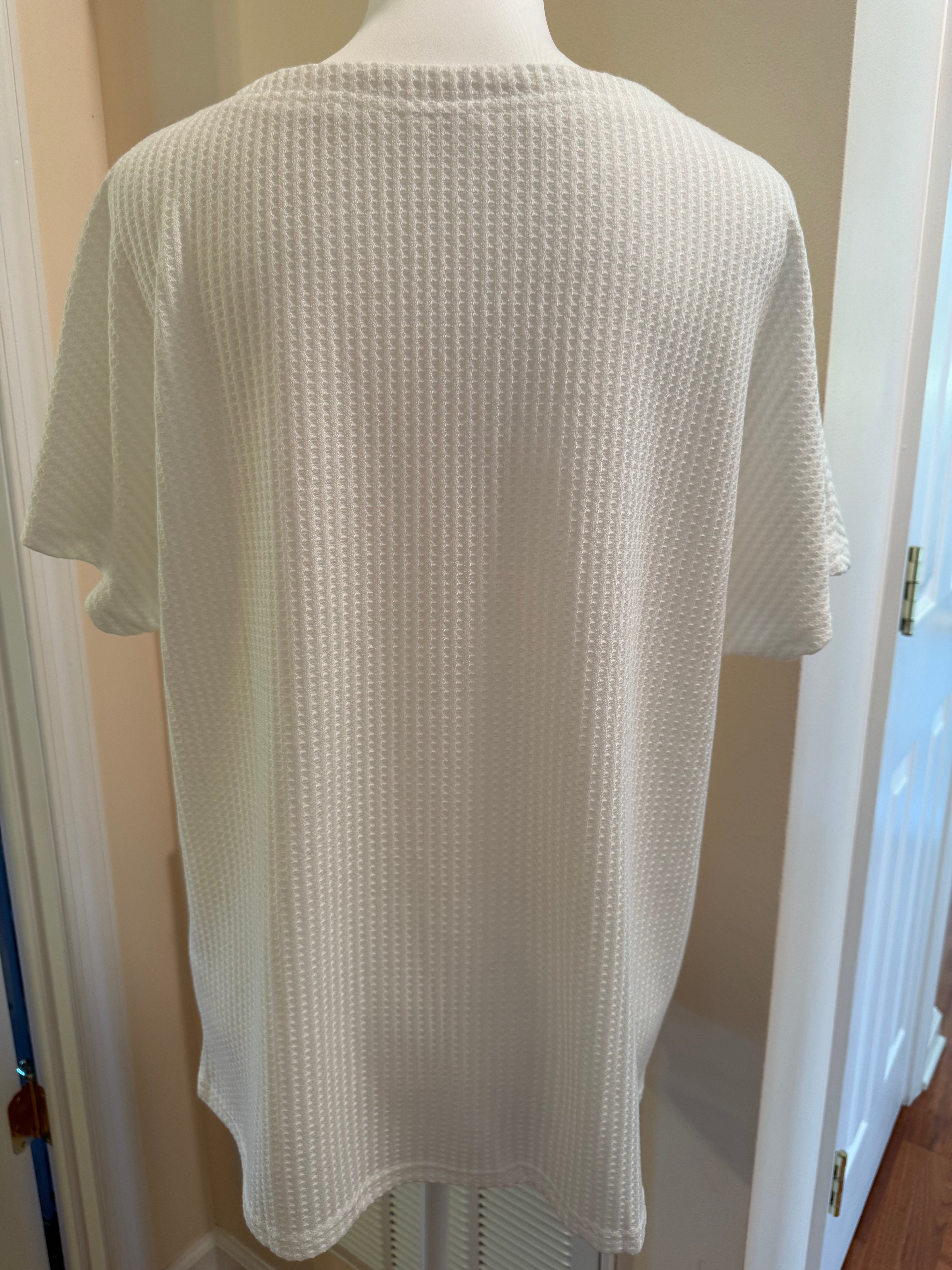 Cloud Waffle Boat Neck Top