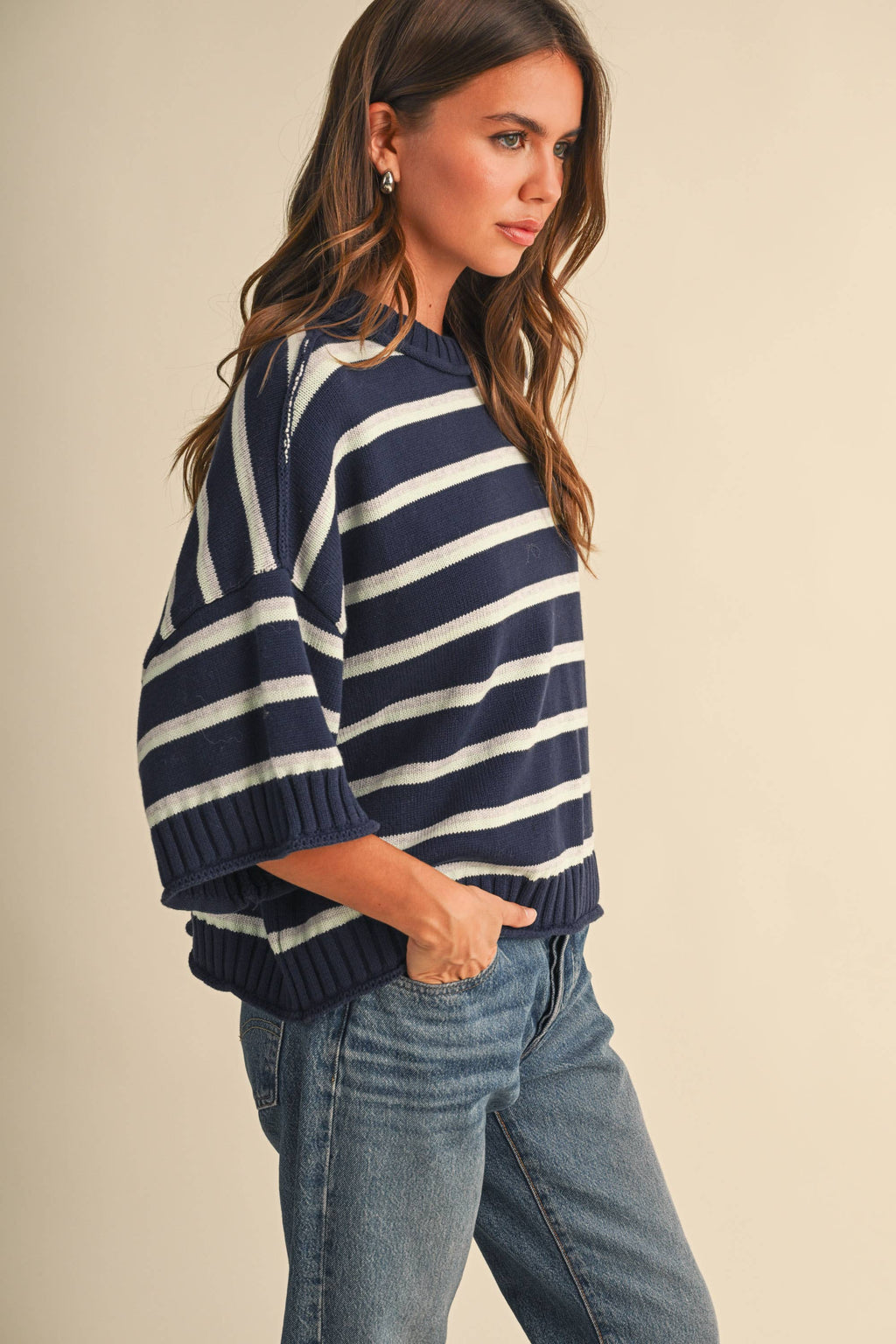 Blue Note Cropped Sweater