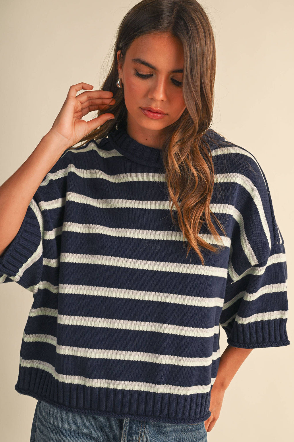 Blue Note Cropped Sweater