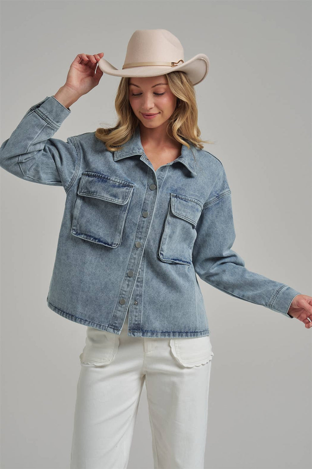 The Billie Blue Denim Shacket