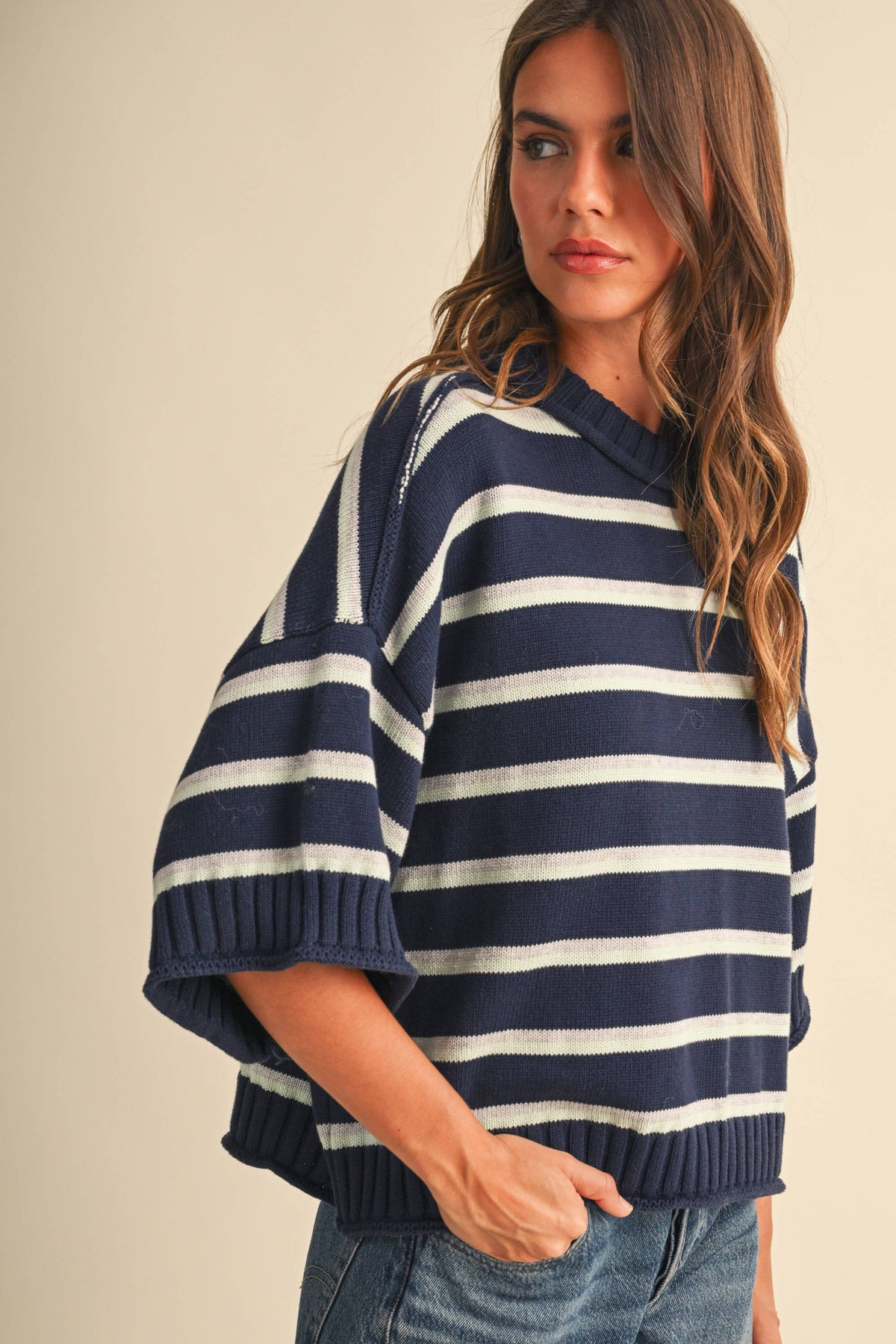 Blue Note Cropped Sweater