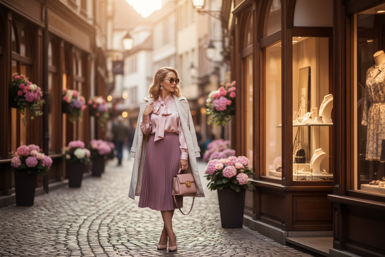 Elegant Woman Window Shopping